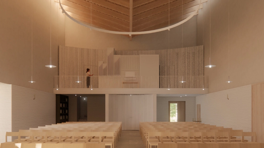 Illustrasjon av Nye Charlottenlund kirke