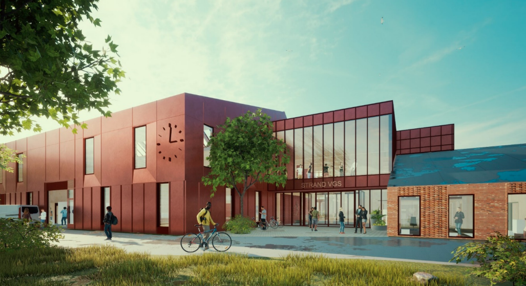 Illustrasjon av nye Strand vgs